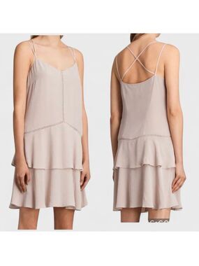 ALLSAINTS Karin Cream Mini Slip Dress | Size 0 | Like New